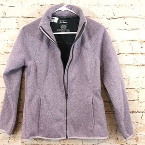 LL Bean XS Petite Lavender Fleece Jacket